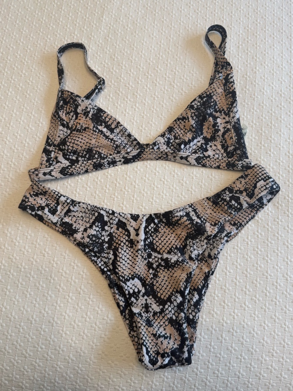 Zaful Snake Print Bikini Set